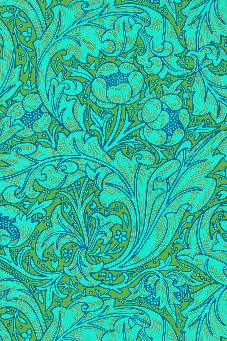 morris-co-queen-square-bachelors-button-wallpaper-dbpw216959