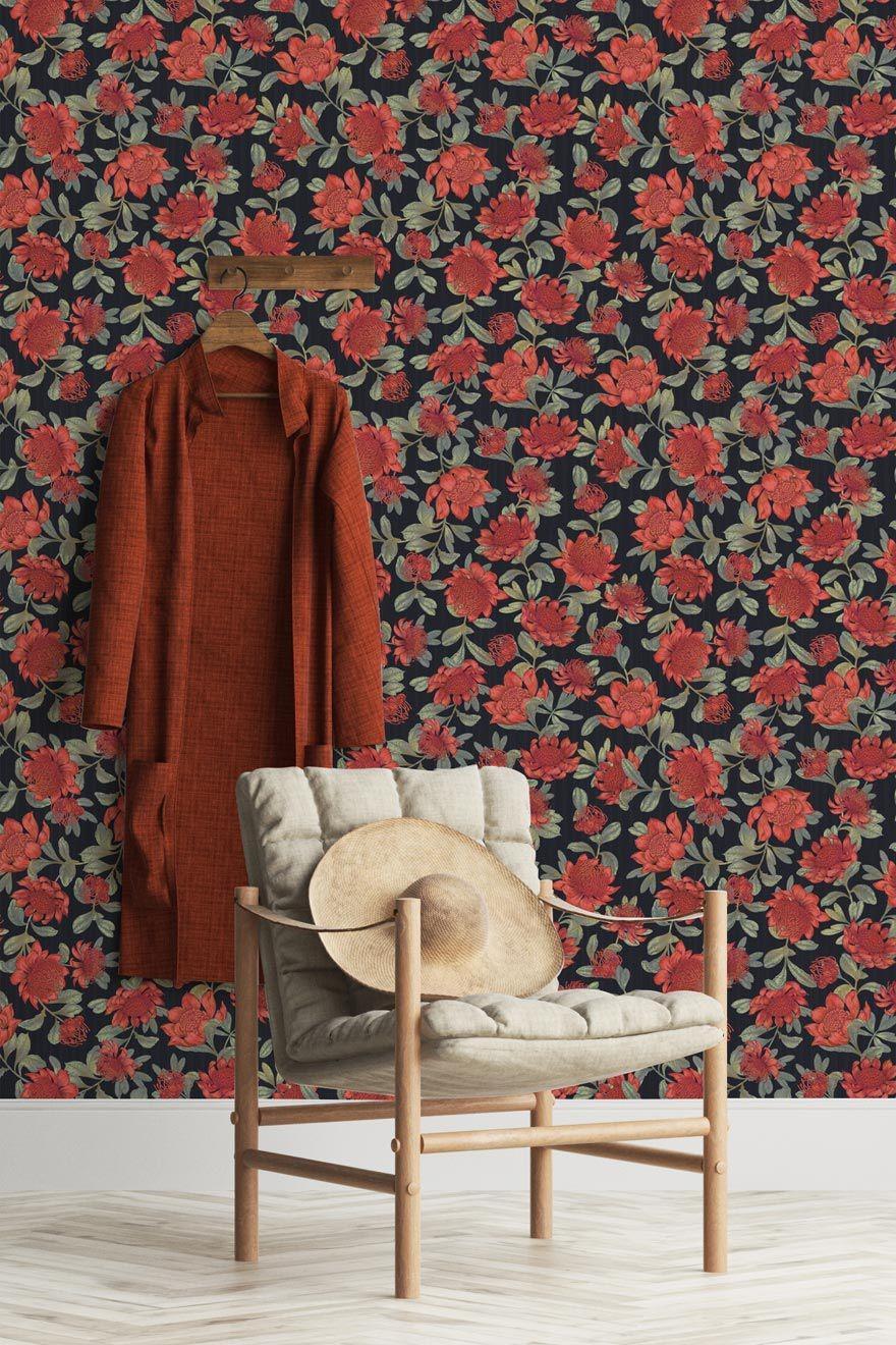 Milton & King Waratah Wallpaper Vie Interiors Ltd
