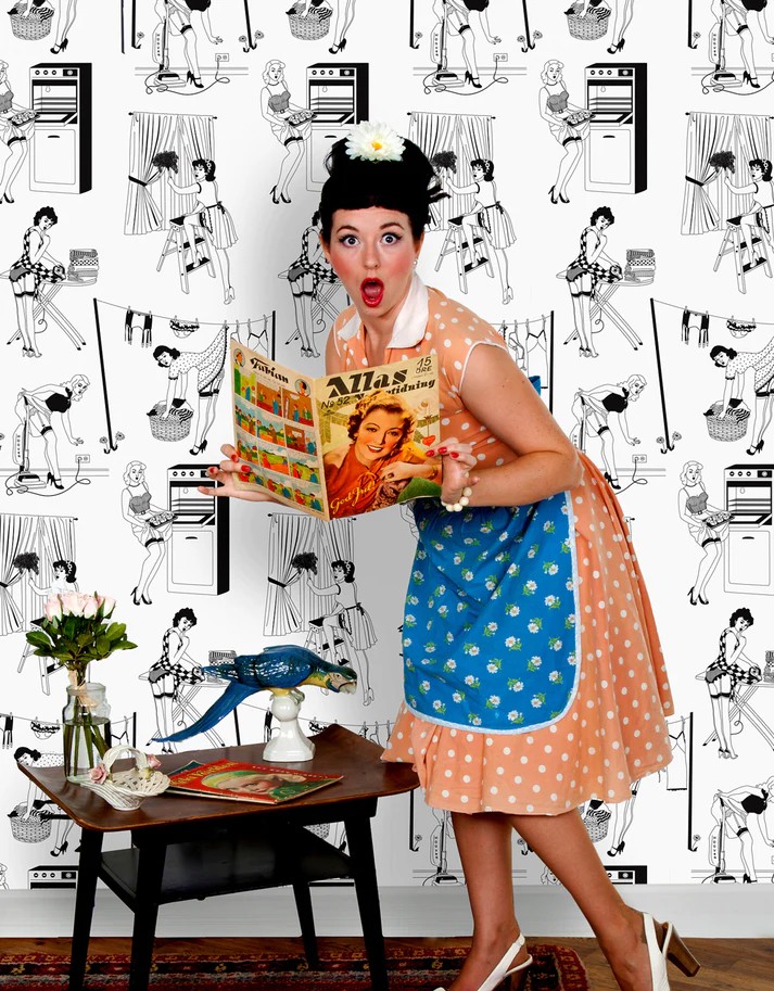 Dupenny 50s Housewives Wallpaper