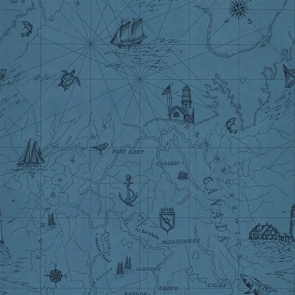 Shipping Lanes Map Wallpaper by Ralph Lauren PRL5027/03