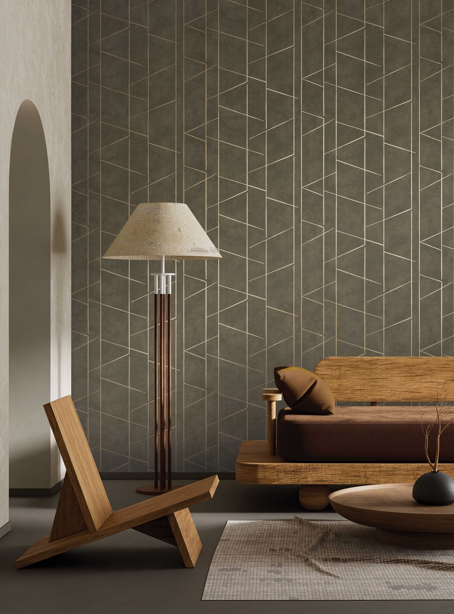 Tektura Buckskin Geo Wallcovering